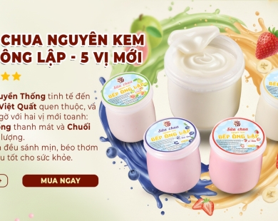 Sữa Chua Nguyên Kem Bếp Ông Lập: 5 Vị Ngon Sánh Mịn, Tốt Cho Sức Khỏe
